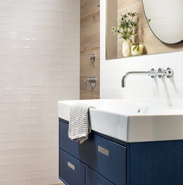 Sands Point basement bathroom vanity design by Annette Jaffe Interiors