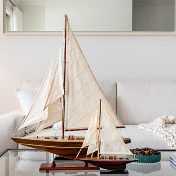 Hampton boathouses living room decor design by Annette Jaffe Interiors