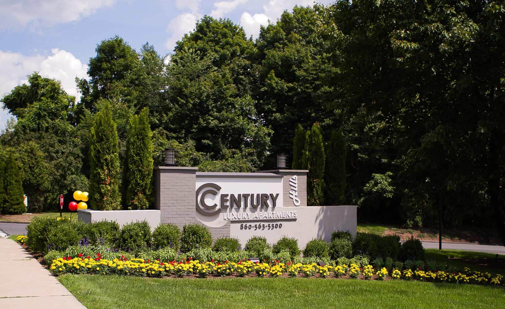Century Hills luxury apartments signage