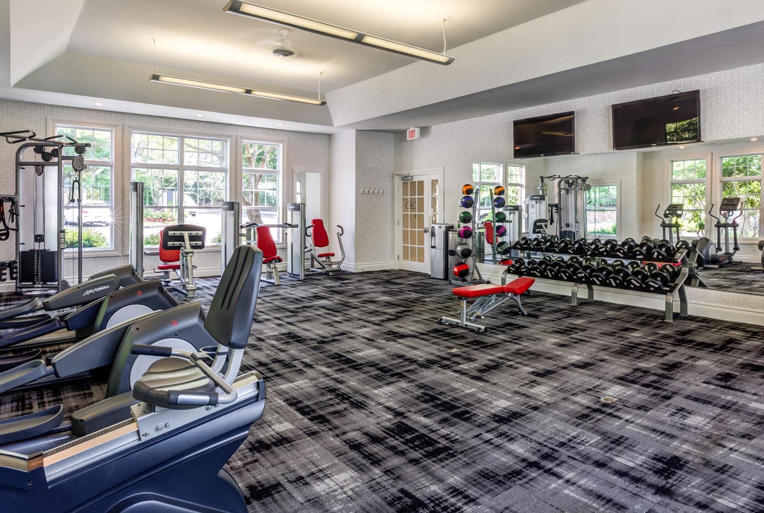 Essex residence fitness center interiors by Annette Jaffe interiors