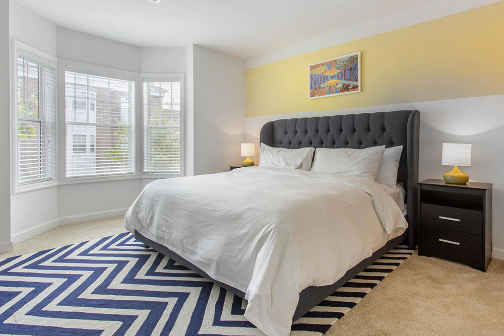 Heritage at Freemason Harbour bedroom interiors by Annette Jaffe Interiors