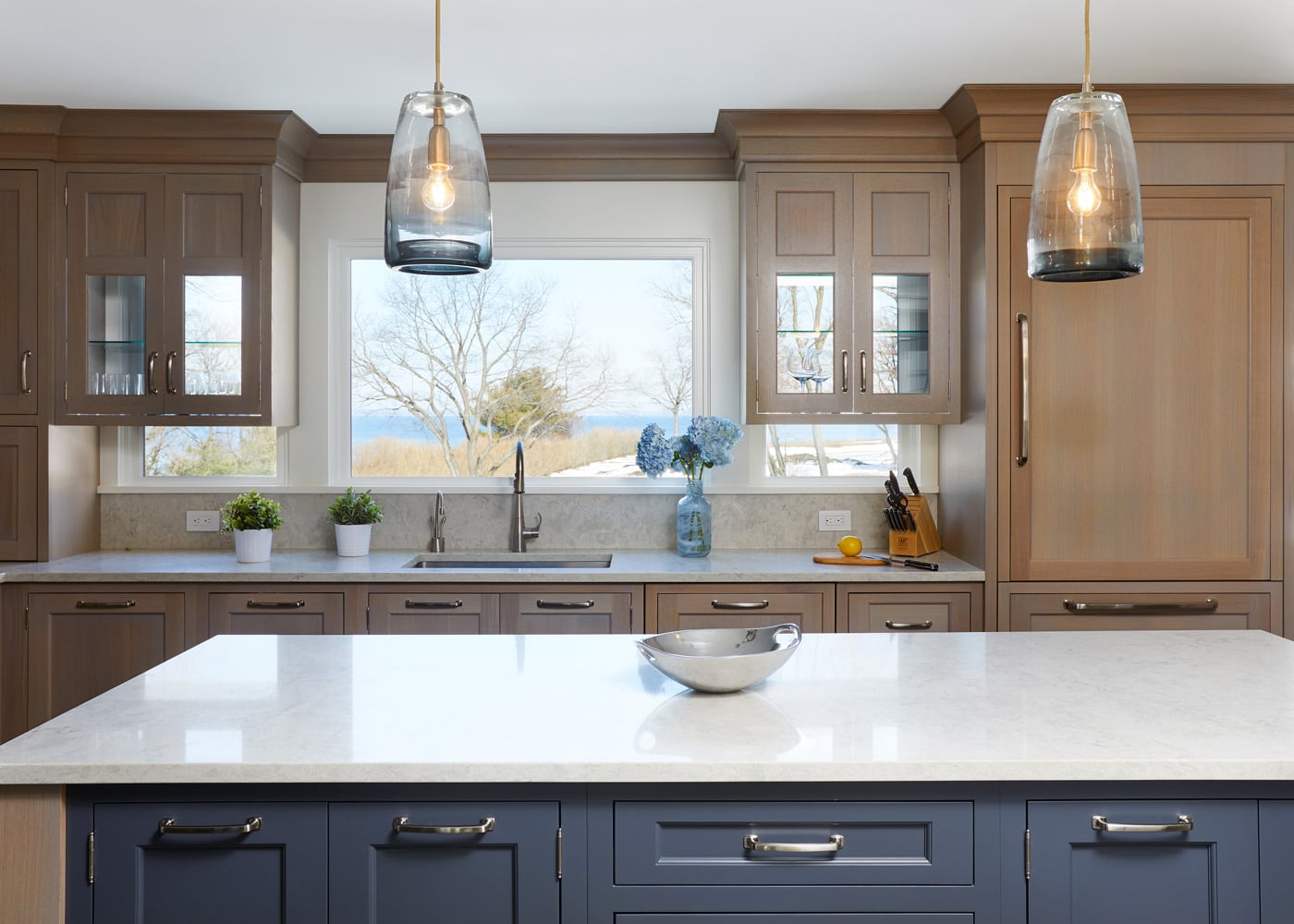 Kitchen interiors designed by Annette Jaffe Interiors on Long Island