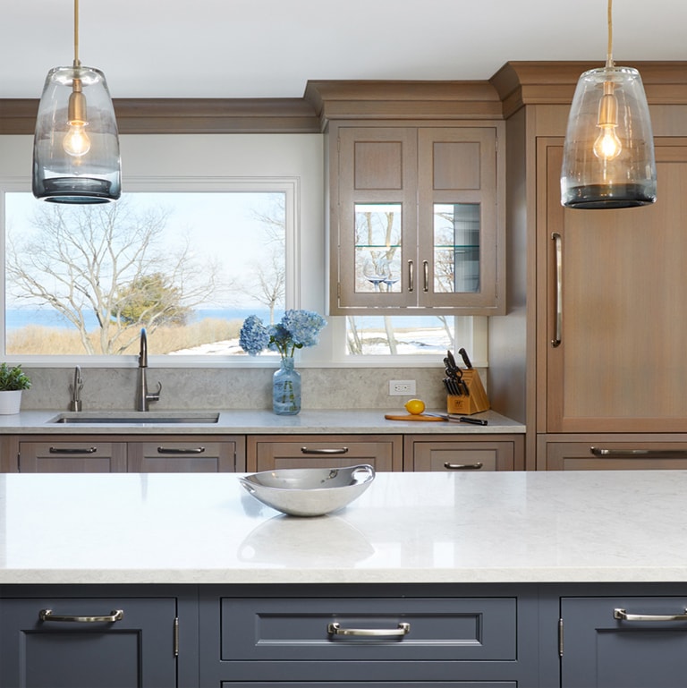 Kitchen interiors in a home on Long Island designed by Annette Jaffe Interiors