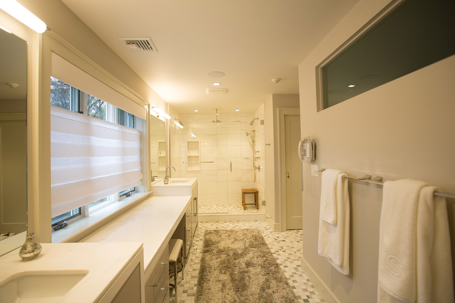 Bathroom renovation in Roslyn by Annette Jaffe Interiors